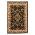 Radici Usa Inc Radici 1318-1521-BLACK Noble Rectangular Black Traditional Italy Area Rug; 5 ft. 5 in. W x 8 ft. 3 in. H 1318/1521/BLACK